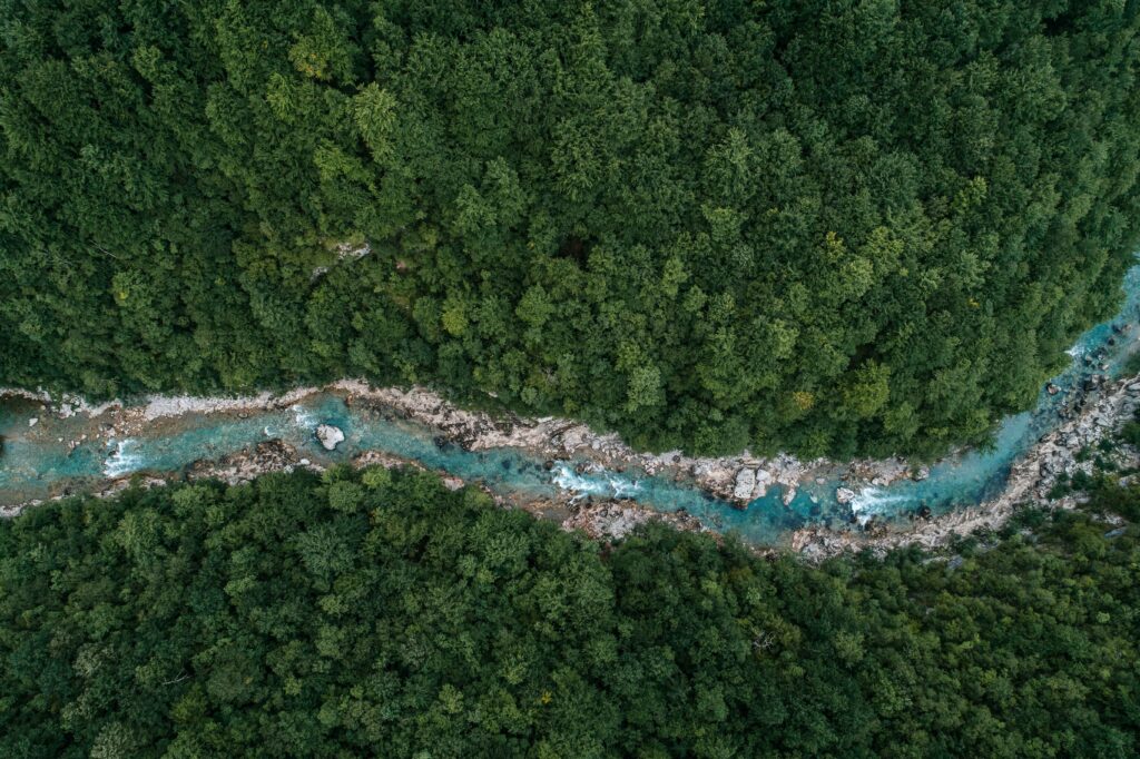 river flowing through